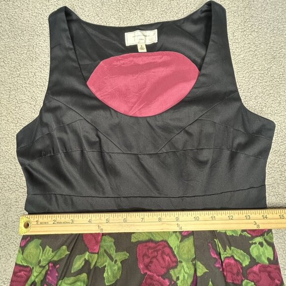 Moulinette Soeurs Dress 8 Dark Floral Forest Fairy Roses Anthropologie Whimsy - Picture 10 of 12